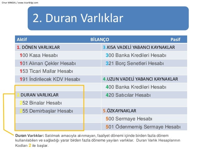 Duran varlıklar Duran varlıklar